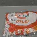 GRNSHTS Baby Girl 1st Birthday Outfits One Year Old Printed Romper Embroidery Bodysuit Cake Smash Clothes (Orange)