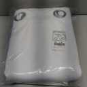 NICETOWN White 100% Blackout Lined Curtains, 2 Thick Layers Completely Blackout Window Treatment Thermal Insulated Drapes for Kitchen/Bedroom (1 Pair, 52 inches Width x 63 inches Length Each Panel)