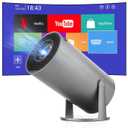 Mini Projector with WiFi 6 & Bluetooth,4K Supported,Auto Keystone | Portable Projector,1080P Supported, 220°Rotatable,Short Throw,Smart,Outdoor Projector for Phone/Android/Laptop/TV Stick
, LCD, power AC100-240V