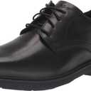 Nunn Bush Men's PRO Plain Toe Oxford with KORE Slip Resistant Comfort Technology, Black, 10.5 Wide