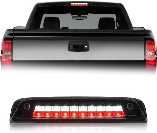 QLLUYTR Third Brake Light For 2014-2020 Chevy Silverado Accessories 1500 Gmc Sierra 1500, High Mount Rear Brake Lights Assembly For 2019 Sierra 1500 Limited, Waterproof Rear Cab Center Tail Lights