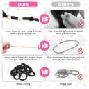 Hair Ties 100 Pack No Damage, Seamless Hair Bands Elastics Hair Accessories for Curly and Thick Heavy Women Girls (Blonde)