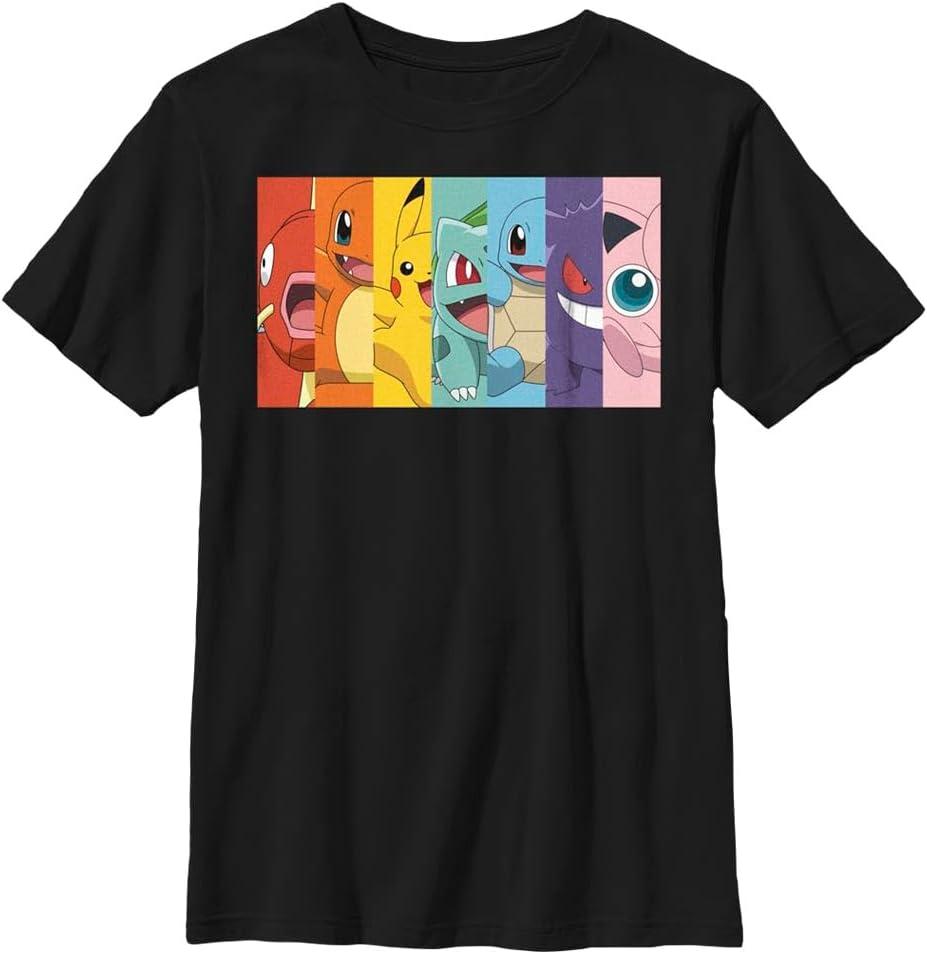 Pokemon Boys' Poke Rainbow (Small, Black)