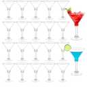 Kucoele 40 Pack Mini Plastic Martini Glasses, 5oz Disposable Cocktail Glasses Tall Party Cups for Wine, Champagne, Margarita