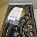 Brushed-Gold Antique Shower System with Jets: 9 inch Rain Faucet Sets Complete Wall Rainfall Head and Handheld Spray Fixtures Combo, 3 Way Diverter Brass Rough in Valve Trim Kit