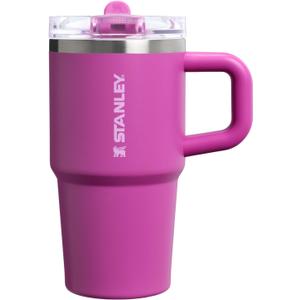 STANLEY Quencher ProTour Flip Straw Tumbler with Leakproof Lid | Built-In Straw & Handle | Cupholder Compatible for Travel | Insulated Stainless Steel Cup | BPA-Free (20 Ounces, Dark Blossom)
