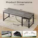 Huuger 55'' x 19.7'' Computer Desk with Power Outlets, 0.95'' Thick Desktop