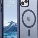 SUPFINE Magnetic for iPhone 11 Pro Max Case (Compatible with MagSafe) (Military Grade Drop Protection) Translucent Matte Shockproof Phone Case,Navy Blue
