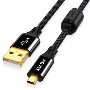 AGVEE 6.6ft USB Mini 8 Pin Charger Transfer Cable for Nikon UC-E6/E16/E17/E23 Camera Coolpix L22 B500 AW100 D750 D3300 D3200 S9500 S9300 S9100 S6800 S6200, Sony Cybershot W830 W800, Black
