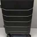 Sweetcrispy Carry on Luggage, Hard Shell ABS Suitcase with Double Spinner Wheels, Lightweight Expandable Rolling Suit Case with TSA Lock, 21 Inch Charcoal Black