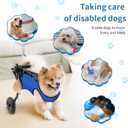 Dog Wheelchair for Back Legs - Lightweight Adjustable Rear Wheels Mobility Cart for Disabled & Senior Dogs, Hind Legs Support