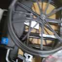 Medline Comfortable Folding Wheelchair with Swing-Back Desk-Length Arms and Swing-Away Footrests, 20W x 16D Seat