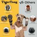 DOK TigerToes Premium Non-Slip Dog Socks for Hardwood Floors - Extra-Thick Grip that Works Even When Twisted - Prevents Licking, Slipping, and Great for Dog Paw Protection (Cool Caramel, X-Large)