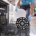 Boxiki Kitchen Silicone Trivet Mat | Trivets for Hot Dishes, Pads, Trivets, Microwave, Pot and Mexican Wall Decor (Black)