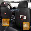 Car Seat Covers Full Set 3D Foam Back Support, 2 Front Seats Universal Fit for Most Trucks,Sedan and SUVs, Waterproof Nappa Leather Super Breathable, Storage Bags, All Season, Black+Coffee