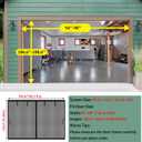 Magnetic Garage Door Screen 8x9ft (WxH) for 1 Car, Heavy Duty Fiberglass Curtain, Hands free & Kids Pets friendly, Retractable Carport Garage Doors Patio Porch Screen Mesh (Black, for Door Size 8x9ft)