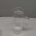 Bivvclaz 2 Liter 68 oz Glass Pitcher with Lid and Handle, Glass Carafe for Hot/Cold Water, Large Iced Tea Pitcher for Coffee, Juice and Homemade Beverage (Clear)