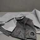 downluxe No Hook Shower Curtain with Snap in Liner,Grey Waffle Fabric Shower Curtain Set for Bathroom,Hotel Style Double-Layer Waterproofing Curtains 71W x 74L