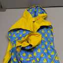 Dog Raincoat Reversible, Single Side Slicker Poncho Adjustable Waterproof Dog Rain Jacket with Leash Hole/Reflective Stripe Hooded Snowproof Windproof Clothes for Small to 3X-Large Dogs, L