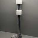 Dawn Railing Cable Railing Post 36”x2”x2” Steel Square End Post, Pre-Drilled 10 Pairs of Hole with Flat Top Connector Weldless Black Powder Coating Finishing Surface for Wood Deck Stair, 1 Pack