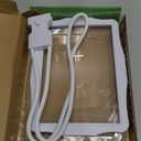 Large 10X Rechargeable Magnifying Glass for Reading with Light Hands Free Magnifying Glass Neck Wear Magnifier with 50 Led Lights Full Book Page Magnifier for Seniors Low Vision Elderly,White