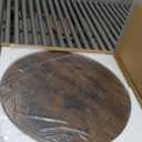 Round Coffee Table, Small Circle Coffee Table with Storage, Modern Wood Round Center Table for Living Room, Home Office, Small Space, Easy Assembly, Rustic Brown