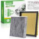 Engine+Cabin Air Filters (All Only Fit Hybrid, Not Gas!) Fit for 2016-2018 Toyota RAV4 Hybrid 2.5L, 2010-2015 Prius Hybrid 1.8L Engine Air Filter Replacement# 17801-37020 CF10285