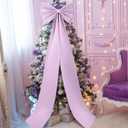 Christmas Giant Bow Decoration, Big Bows for Backdrop Room Decor 75x18 Inch Decorative Bows for Fall Wedding Christmas Birthday Party Baby Shower Room Decoration(Light Purple, Satin)