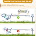 Dog Tie Out Cable 10/15/20/25/30FT Dog Run Cable Rosy Pink/Blue/Purple/Silver/Red/Green/YellowTie Out Cable for Large Dogs Heavy Duty for Outside Hold Large Dogs Up to 250LBS