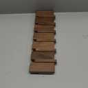 Wood Coat Rack Wall Mount, Coat Hooks Hanger Wall Mounted, Heavy Duty Wall Coat Rack with 6 Hooks for Hanging Coats/Keys/Hats/Robe&Towels/Plants/Bags, Walnut, 17.7" * 5.3"