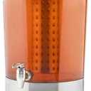 TableCraft 10451 Upscale Beverage Dispenser, 4-1/2" Gallon, Stainless Steel with Nickel Plated ABS Faucet, Tritan Reservoir, Stainless Steel Base