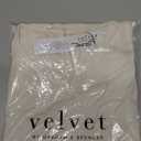 Velvet by Graham & Spencer Women's Leila Long Sleeve Satin Shirt (Large, Crema)