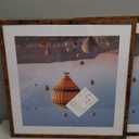 Wood 24x24 Picture Frame with 20x20 Mat Deep Brown, Display 20x20 with Mat or 24x24 without Mat, Wood 24 by 24 Photo Frame, 24 x 24 Frame for Wall Hanging Display, Deep Brown, 3 Pack