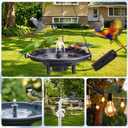 Hanging Bird Bath Fountain Kit, 12 Inch Plastic Birdbath with Flowing Fountain, US Plug, 32.8 ft Pipe Insulation Tape Wrap, 8 Inch Outdoor Cord Connection Box for Garden Lawn Yard