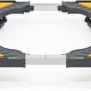 Nefish Heavy Duty Dolly for Washing Machine Adjustable Mini Fridge Stand washer Dryer Stand Mobile Roller Universal Dolly Cart with 4 Lockable Wheels Mobile Base Stand for Washer Dryer Refrigerator (Grey)