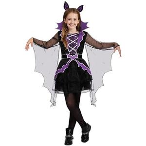Spooktacular Creations Halloween Child Girls Miss Battiness Costume, Kids Bat Witch Dress w/Headband for Halloween Parties Medium