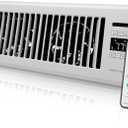 Super Quiet Register Booster Fan for 4" x 12" Register Holes, Smart Vent with Dual Intelligent Thermostat and WIFI App Control, Heating Cooling AC Vent Fan (White)