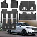 for 2022-2025 Kia Carnival 8 Seat Floor Mats 3 Row & Cargo Liner & Backrest Mat Set All Weather TPE Rubber Protection (Only Fit 8 Seats Models Fits LX seat Package, EX and SX,NOT fit Prestige Models)
