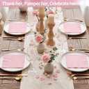 2 x NatNarr 120 Pcs Cocktail Napkins Pink Mothers Day Napkins Disposable Light Pink Dessert Beverage Party Napkin for Girls Birthday, Bridal Baby Shower, Mothers Day, 5 x 5 Inch