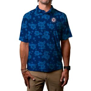 Blue 84 NHL Mens NHL Officially Licensed Short Sleeve Performance Polo Floral (X-Large, Team Color)