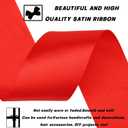 1-1/2 Inch 30 Yards Red Solid Satin Ribbon for Gift Wrapping,Craft Floral Bouquets,Wedding Party,Timeless Flower,Decoration Floral Hair,Balloons