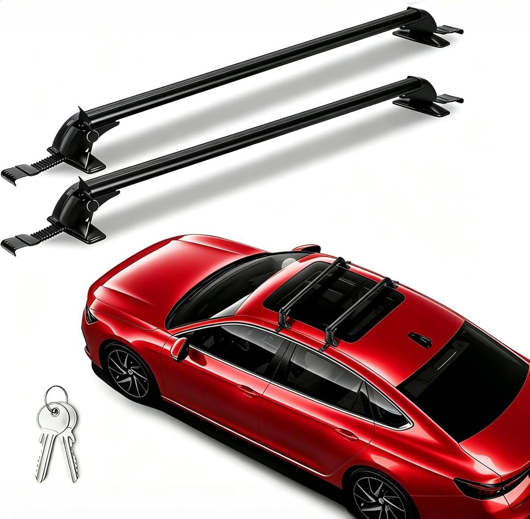 Universal Car Roof Rack 42.91"-44.88" Cross Bars w/Anti-Theft Lock