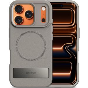 Magnetic for iPhone 17 Pro Case with Stand[Compatible with MagSafe] Slim Invisible Kickstand, Protective Anti-Fingerprint Phone Cove for iPhone 17 Pro Case 6.3", Gray