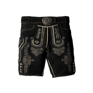 Authentic Lederhosen Men Shorts - Oktoberfest Outfits Men- German Lederhosen Mens - Genuine Leather Size 52