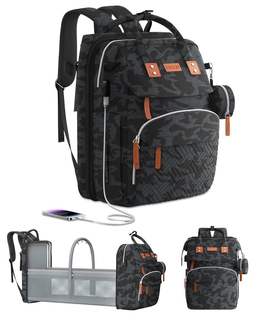 Diaper Bag Backpack, Large Diaper Bag, Multifunctional Diaper Bag, Classic Camo 