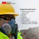 3M P100 Advanced Respirator Filter 2297, 1 Pair, Helps Protect Against Oil and Non-Oil Based Particulates, Nuisance Level Organic Vapor Relief, Mining, Shipbuilding, Abatement, Utilities