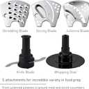 Panasonic Food Processor, Electric Vegetable Choppers for Speedy Food Prep, 5 Attachments to Shred, Whip, Mince, Chop, Grind, Shred, and Slice, 10-cup Bowl Capacity, Small Kitchen Appliances - MK-F511