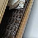 GREENSTELL Laundry Hamper with Wheels&Lid, 130L Large 3 Sections Clothes Hamper with 2 Types Removable Liner Bags, 5 Mesh Laundry Bags, Handwoven Divided Laundry Basket Brown