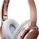 iLive Active Noise Cancellation Bluetooth Headphones, Adjustable Headband, Includes 3.5mm Audio Cable, Rose Gold (IAHN40RGD) (One Size)