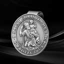 2 x St Christopher Medal for Car - Saint Christopher Car Visor Clip, Christian Car Accessories, Driving Safety Gift for New Drivers Families, Friends